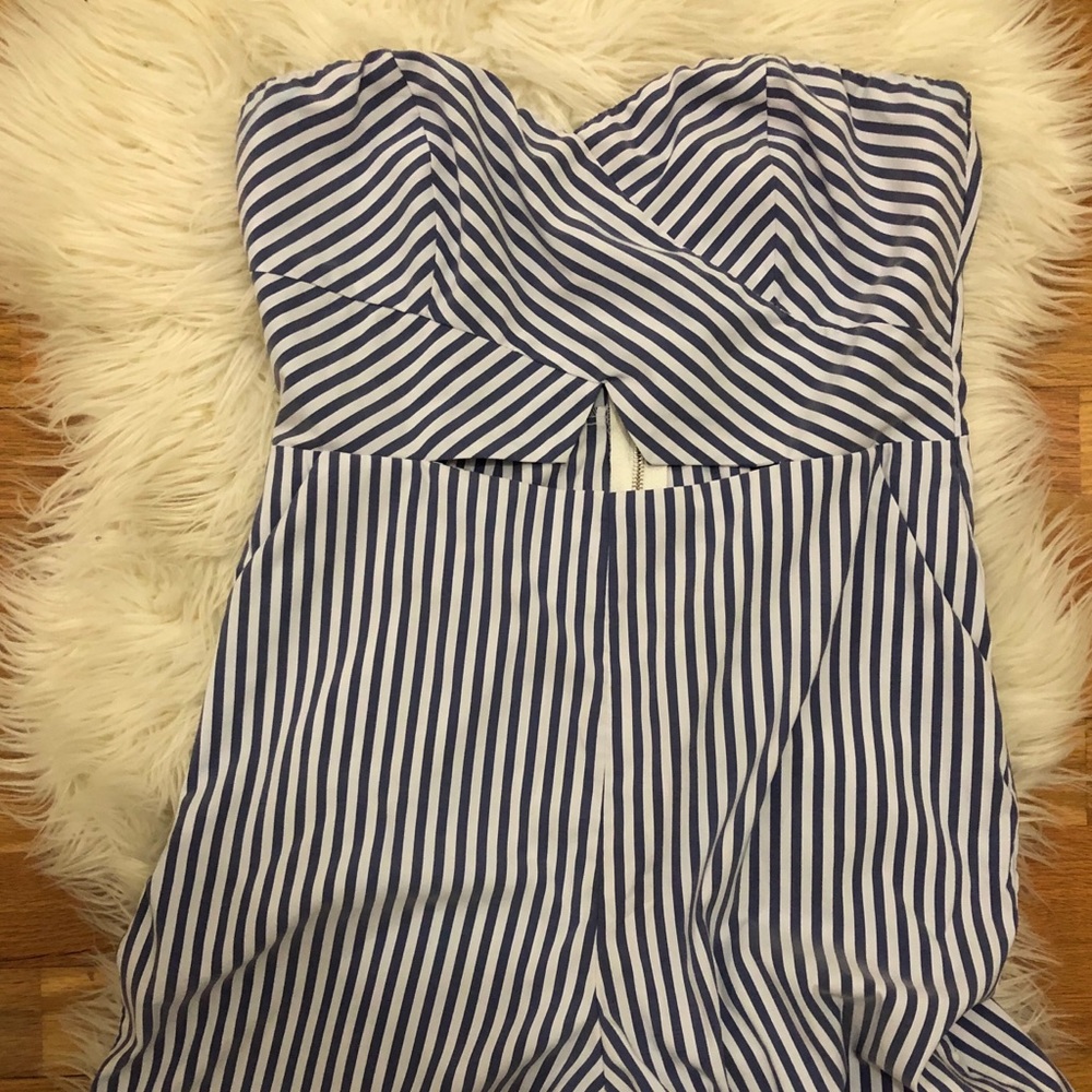 Fashion nova strapless jumpsuit